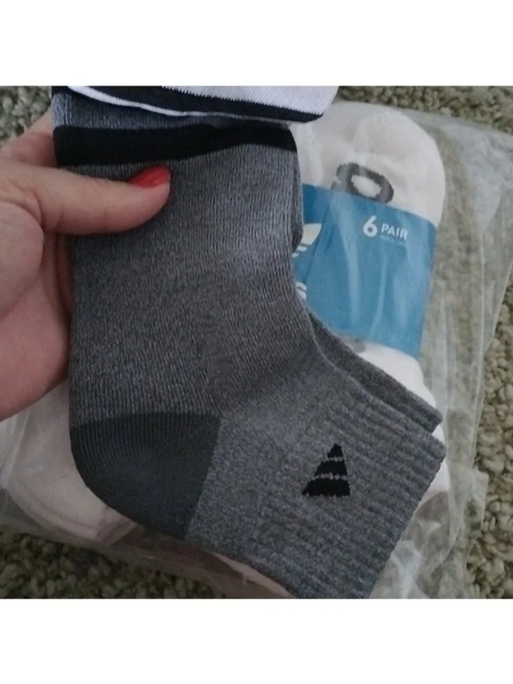 Adidas Men's Cushioned Quarter Crew & Originals Low Cut White Socks 9 Pairs